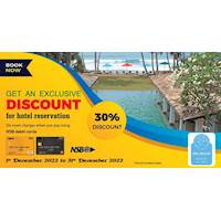 Enjoy 30% discount at Era Beach Thalpe when you pay using NSB Debit Card