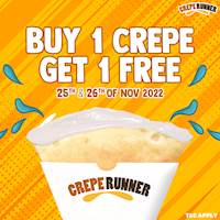 Buy 1 Crepe Get1 Free at Crepe Runner