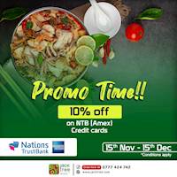 10% Off on NTB Amex Credit Cards at Jack Tree