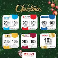 Get up to 20% OFF on selected credit and debit cards at ZUZI