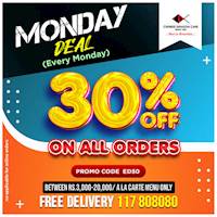 Enjoy 30% OFF on All orders at Chinese Dragon Cafe on Mondays