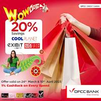 Enjoy 20% savings at Cool Planet, Exibit & Nick Nack with DFCC Credit Cards