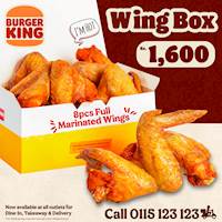 Wing Box for Rs.1600 at Burger King
