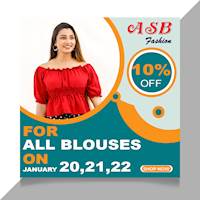 Enjoy 10% OFF for all Blouses at ASB Fashion