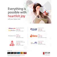 Enjoy attractive Easy Payment Plan options with your Seylan Cards at a wide range of merchants this Christmas Season