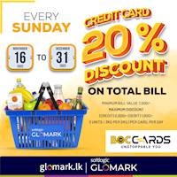 Enjoy 20% DISCOUNT on TOTAL BILL with BOC Credit Cards at GLOMARK