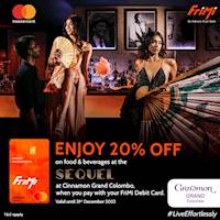 20% OFF on food & beverages, when you pay with your FriMi Debit Card 