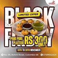 Black Friday Alert : Pani Puri Platter for just RS. 300 at The Chaat co