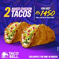 Buy 2 Naked Chicken Tacos for just Rs. 1450 at Taco Bell