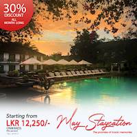 30% Discount all month long at Mahaweli Reach Hotel