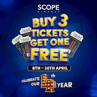 Buy 3 Tickets and Get 1 Free at Scope Cinema