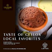 Taste of Ceylon Local Favorites at Galadari Hotel