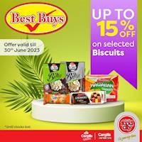 Get up to 15% Off on selected Biscuits at Cargills Food City