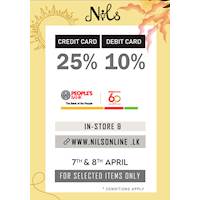 Enjoy up 25% off with your PEOPLE'S BANK cards at Nils