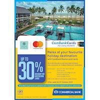 Relax at Suriya Resorts with ComBank Mastercard Cards