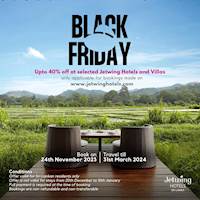 Up to 40% Off at selected Jetwing Jotels and Villas for this Black Friday