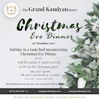 Christmas Eve Dinner at The Grand Kandyan Hotel