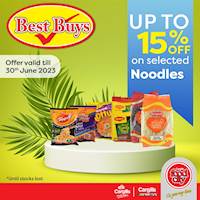 Get up to 15% off on selected Noodles at Cargills Food City