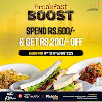 Order your delicious breakfast from Bakes Kitchen by GLOMARK via PickMe Food & get Rs.200 OFF when you spend above Rs.600