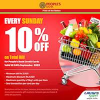 Enjoy 10% discount every Sunday at LAUGFS Super for People's Bank Credit Cardholders