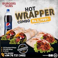 Hot Wrapper Combo at Burger Vs Subs