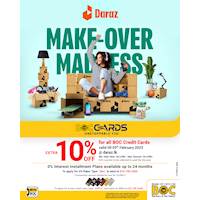 Extra 10% OFF site-wide + 0% Plans up to 24M for all BOC Credit Cards at Daraz