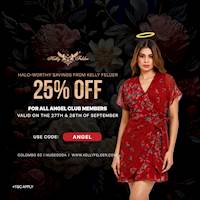 25% off on the total bill value for all Angel Club Members
