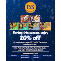 Enjoy 20% off when you purchase from our frozen range at Perera & Sons