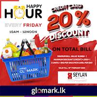 20% DISCOUNT for Seylan Bank Credit Cardholders exclusively for online purchases at www.glomark.lk