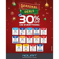  Up to 30% OFF on everything when you use your bank card at NOLIMIT