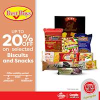 Up to 20% off on selected Biscuits and snacks at Cargills Food City