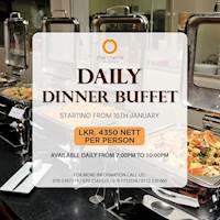 Enjoy rooftop dinner buffet every day of the week at Mandarina Colombo