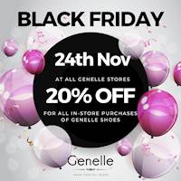 20% OFF on all Genelle Shoes for Black Friday