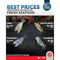 Buy Fresh Seafood at the Great Savings across Cargills FoodCity outlets islandwide!