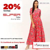 Enjoy 20% savings at Super Fashion with DFCC Credit Cards!