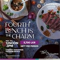 Fourth Lunch is the Charm at Cinnamon lakeside Colombo