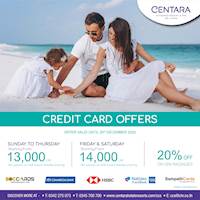 Credit Card offers at Centara Ceysands