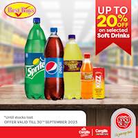 Get up to 20% Off on selected Soft Drinks at Cargills Food City