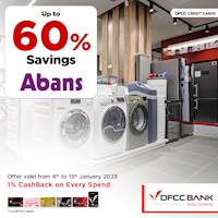 Enjoy up to 60% savings at Abans with with DFCC Credit Cards