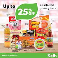 Get up to 25% off on selected grocery items at keells