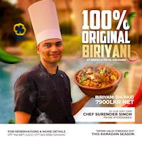 100% Original Biriyani at Berjaya Hotel Colombo