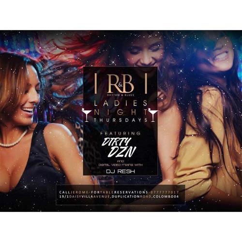 Ladies Thursday Night enjoy BUY 1 GET 1 FREE offer on cocktails at RHYTHM AND BLUE on 03rd November 2016 
