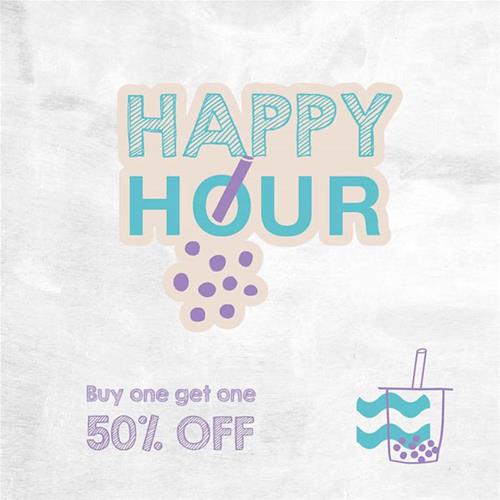 Happy Hour! Buy One Get One 50% Discount at BUBBLELEMENT on 31st October 2016