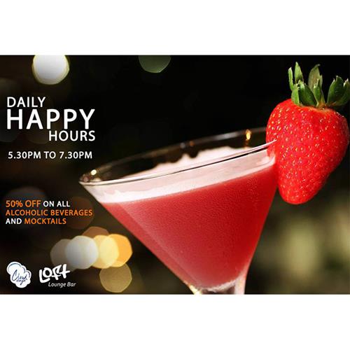 HAPPY HOURS at LOFT LOUNGE BAR COLOMBO COURTYARD on 8th December 2016