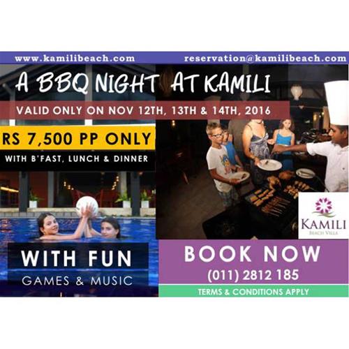 A BBQ night at KAMILI from 12th to 14th November 2016