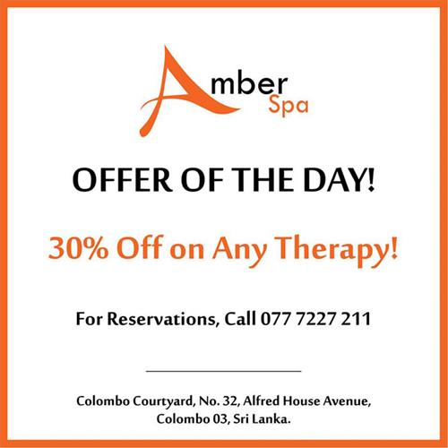 30% Discount on any therapy at AMBER SPA
