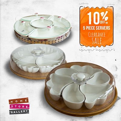 Hurry Up !! Sale is Back get up to 10% off on 5 Piece Servers at Home Store Gallery 