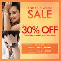 UP-TO 30% OFF on International Watch Brands!