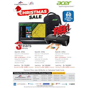 Christmas Sale on Acer Laptops from Metropolitan