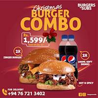 Christmas BURGER COMBO Offer at Burgers vs Subs !